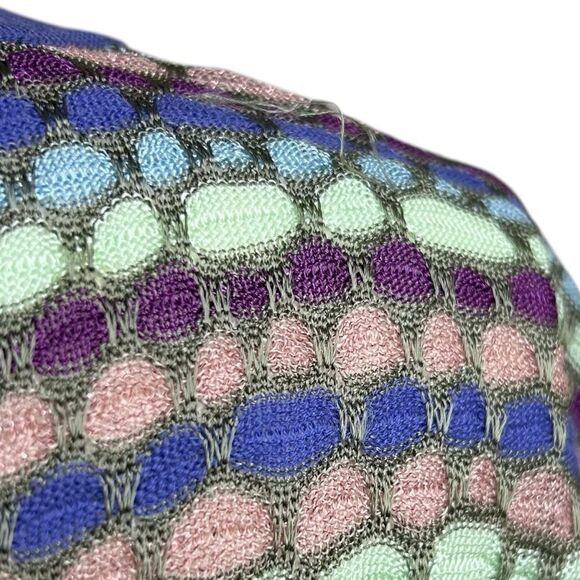 M Missoni Knit Multicolor Golden Thread Stripe Shift Sweater Dress Size Medium‎ - Picture 4 of 7